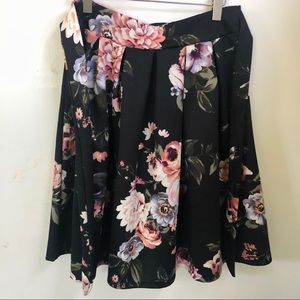 Flowy floral skirt